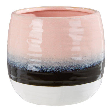 Orsina Caldera Large Ribbed Planter – Pink & Purple Dip Dye Pot