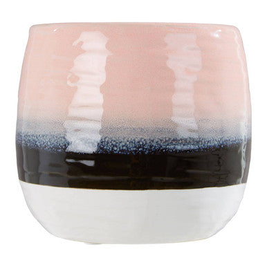 Orsina Caldera Large Ribbed Planter – Pink & Purple Dip Dye Pot