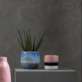 Orsina Caldera Small Ribbed Dip Dye Planter – Pink & Purple Plant Pot
