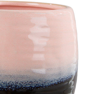 Orsina Caldera Large Ribbed Planter – Pink & Purple Dip Dye Pot
