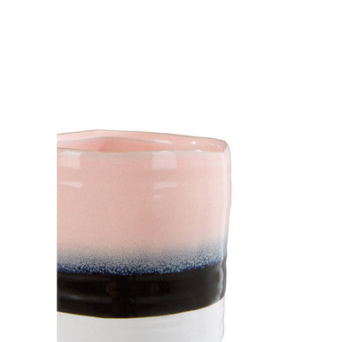 Orsina Caldera Small Ribbed Dip Dye Planter – Pink & Purple Plant Pot