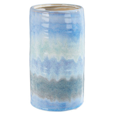 Orsina Caldera Gradient Blue Ceramic Vase – Modern Coastal Home Decor