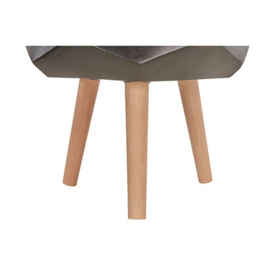 Orsina Darnell Small Black Geometric Planter with Beechwood Legs