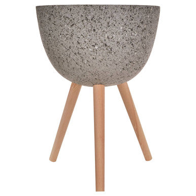 Orsina Darnell Large Grey Speckled Planter – Modern Indoor Plant Pot