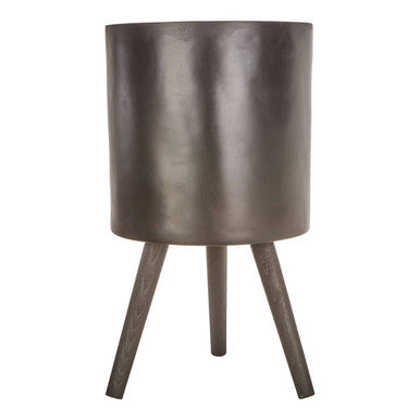 Orsina Darnell Large Black Finish Planter – Elevated Modern Pot