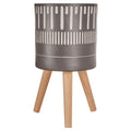 Orsina Darnell Large Black and White Patterned Planter – Modern Decor