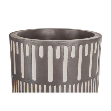 Orsina Darnell Large Black and White Patterned Planter – Modern Decor