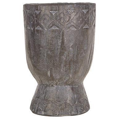 Orsina Darnell Large Face Planter – Tribal Black Modern Indoor Pot