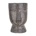 Orsina Darnell Large Face Planter – Tribal Black Modern Indoor Pot
