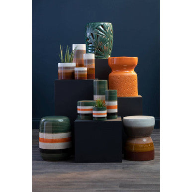 Orsina Sorrell Large Planter – Round Glazed Ceramic Indoor Plant Pot