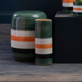 Sorrell Small Ceramic Vase by Orsina – Striped Speckled Modern Decor