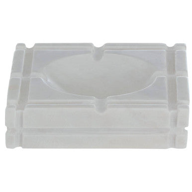 Orsina Kira White Marble Ashtray – Sculptural Rectangular Stone Decor