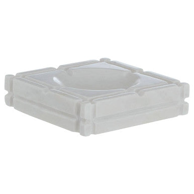 Orsina Kira White Marble Ashtray – Sculptural Rectangular Stone Decor