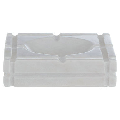 Orsina Kira White Marble Ashtray – Sculptural Rectangular Stone Decor