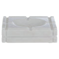 Orsina Kira White Marble Ashtray – Sculptural Rectangular Stone Decor