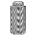 Orsina Celeste Large Ceramic Jar – Black and White Hexagonal Porcelain