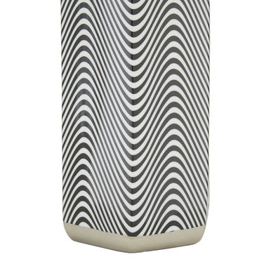 Orsina Celeste Porcelain Umbrella Stand – Black and White Wavy Pattern