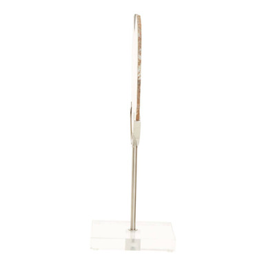 Orsina White and Silver Agate Sculpture – Natural Stone Home Decor