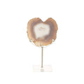 Orsina White and Silver Agate Sculpture – Natural Stone Home Decor