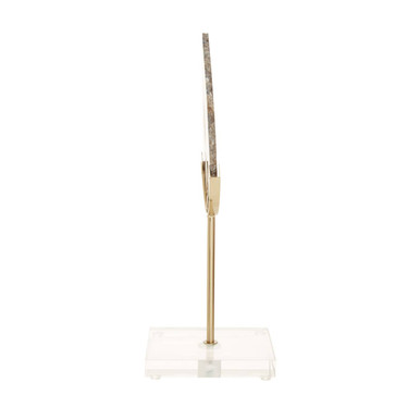 Orsina Black and Gold Agate Sculpture – Natural Stone Home Decor