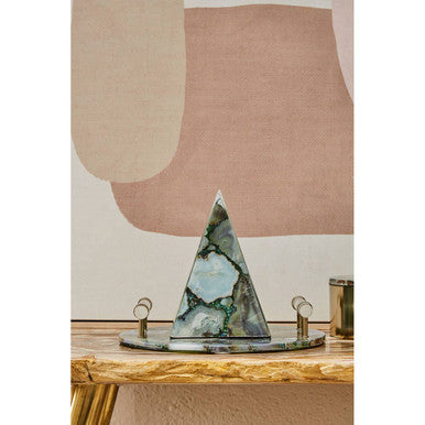 Orsina Green and Gold Agate Tray – Natural Stone Decorative Tray