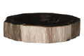 Orsina Petrified Wood Bowl – Black Live Edge Decorative Centerpiece