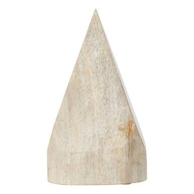 Orsina Relic Petrified Wood Pyramid Sculpture – Hand-Carved Decor