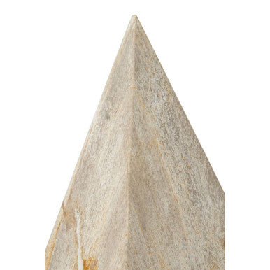 Orsina Relic Petrified Wood Pyramid Sculpture – Hand-Carved Decor