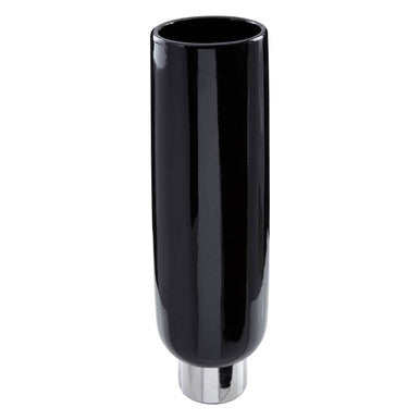 Orsina Callie Large Pedestal Vase | Black and Silver Modern Decor
