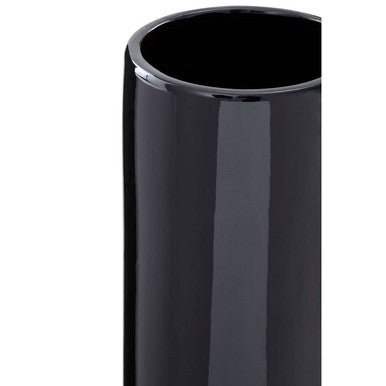 Orsina Callie Large Pedestal Vase | Black and Silver Modern Decor