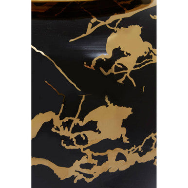 Orsina Marmo Large Ceramic Jar – Black and Gold Marble Effect
