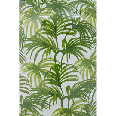 Orsina Selva Large Botanic Jar – Green and White Geometric Ceramic