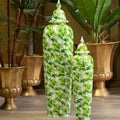 Orsina Selva Large Botanic Jar – Green and White Geometric Ceramic