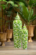Orsina Selva Small Botanic Jar – Green and White Ceramic Storage