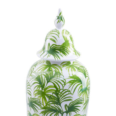 Orsina Selva Small Botanic Jar – Green and White Ceramic Storage