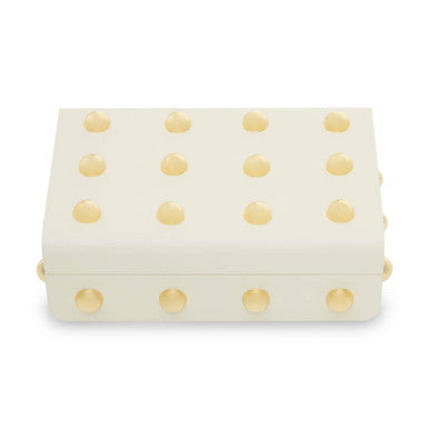 Orsina Frida Small Cream and Gold Trinket Box | Jewelry Storage Organizer