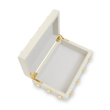 Orsina Frida Small Cream and Gold Trinket Box | Jewelry Storage Organizer