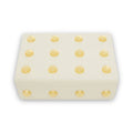 Orsina Frida Large Trinket Box | Cream and Gold Jewelry Storage