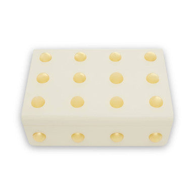 Orsina Frida Large Trinket Box | Cream and Gold Jewelry Storage