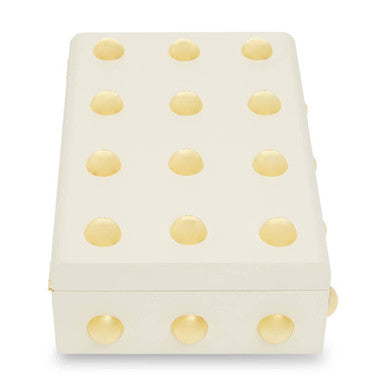 Orsina Frida Large Trinket Box | Cream and Gold Jewelry Storage