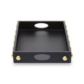 Orsina Frida Black and Gold Studded Decorative Tray for Coffee Table