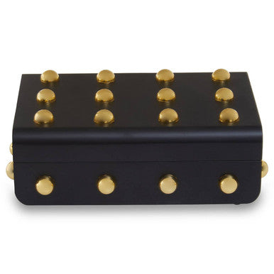 Orsina Frida Small Black and Gold Trinket Box | Modern Jewelry Storage
