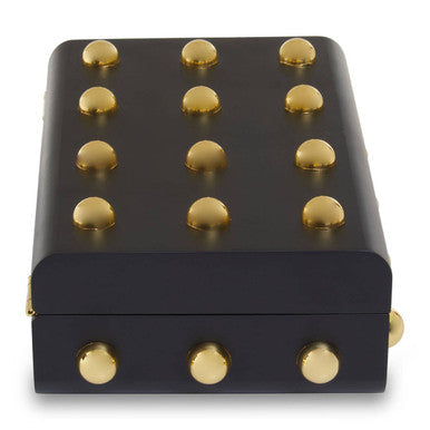 Orsina Frida Small Black and Gold Trinket Box | Modern Jewelry Storage