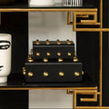 Orsina Frida Small Black and Gold Trinket Box | Modern Jewelry Storage