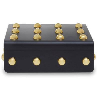 Orsina Frida Large Black and Gold Trinket Box | Wood Jewelry Storage