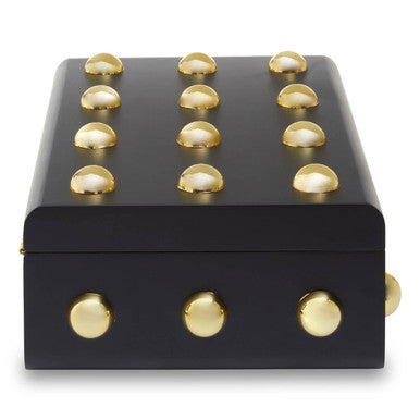 Orsina Frida Large Black and Gold Trinket Box | Wood Jewelry Storage