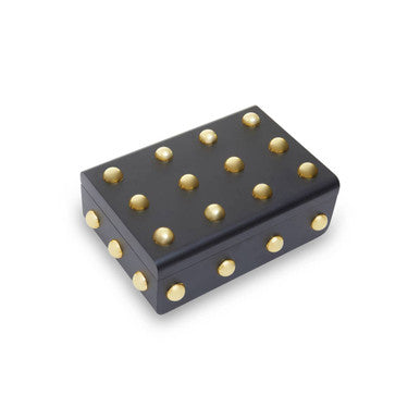 Orsina Frida Large Black and Gold Trinket Box | Wood Jewelry Storage