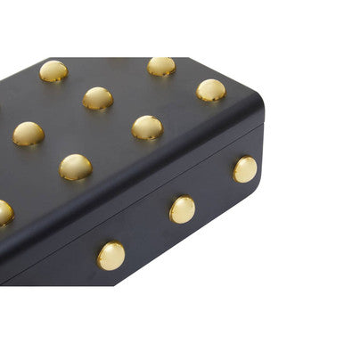 Orsina Frida Large Black and Gold Trinket Box | Wood Jewelry Storage