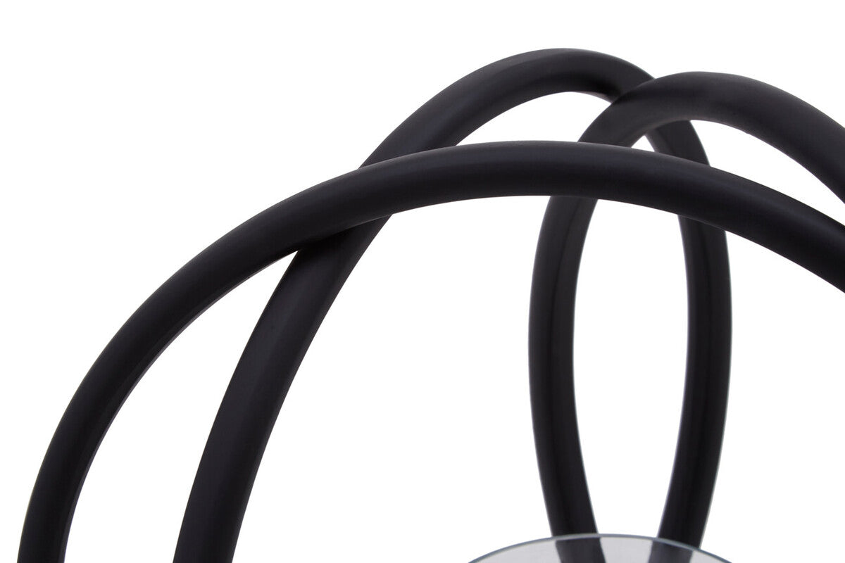 Orsina Aura Medium Matte Black Candle Holder | Modern Minimalist Decor