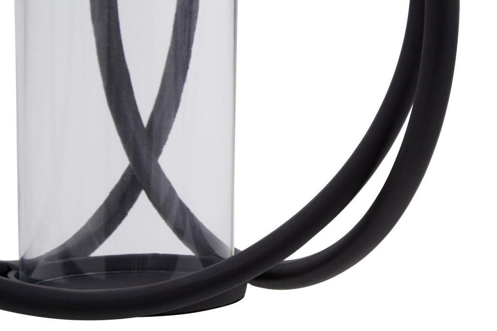 Orsina Aura Medium Matte Black Candle Holder | Modern Minimalist Decor